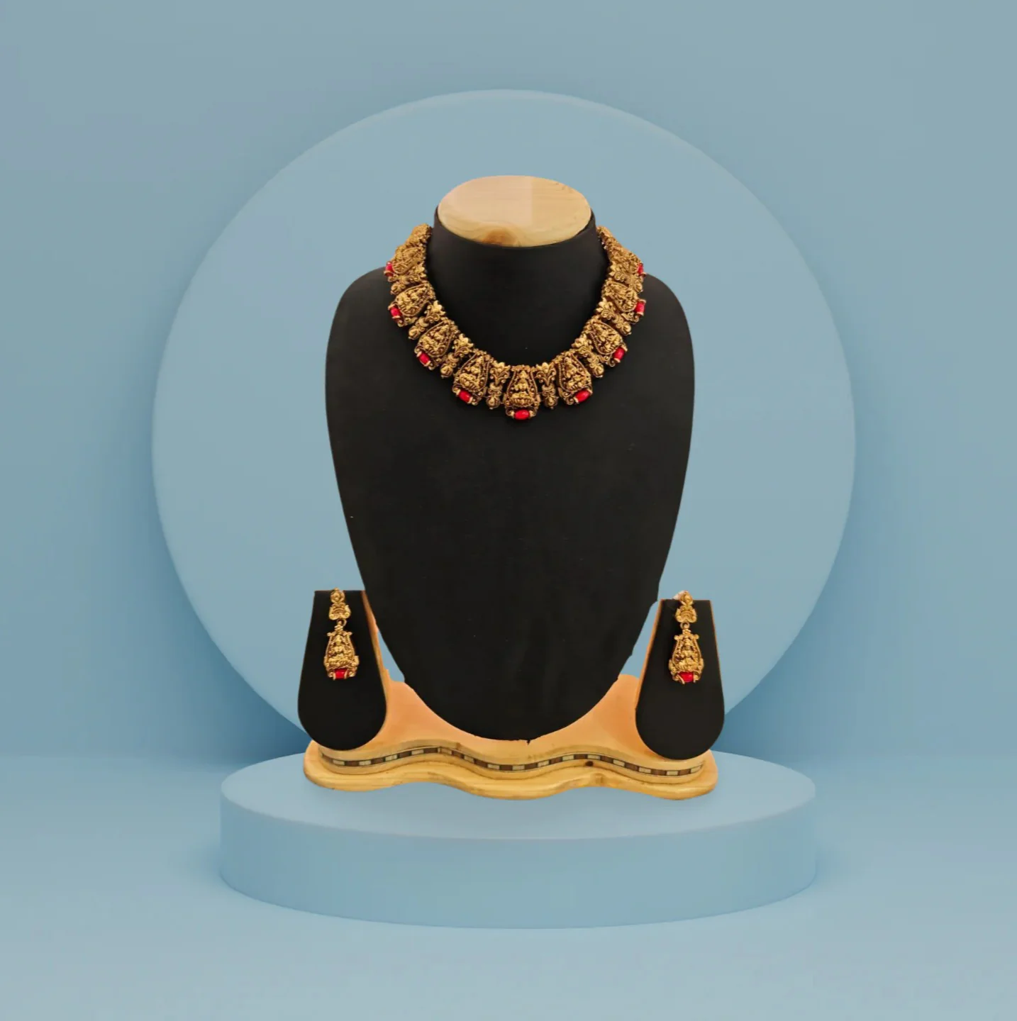 Lakshmi Coral Nagas Necklace